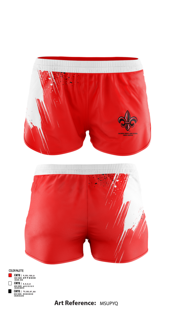 Womens Shorts, Calhoun County High School Cross Country, Cross Country, Teamtime, Team time, sublimation, custom sports apparel, team uniforms, spirit wear, spiritwear, sports uniforms, custom shirts, team store, custom team store, fundraiser sports, apparel fundraiser