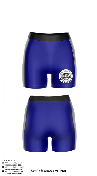 Women's Compression Shorts, The Carmel School Volleyball, Women's Volleyball, Teamtime, Team time, sublimation, custom sports apparel, team uniforms, spirit wear, spiritwear, sports uniforms, custom shirts, team store, custom team store, fundraiser sports, apparel fundraiser
