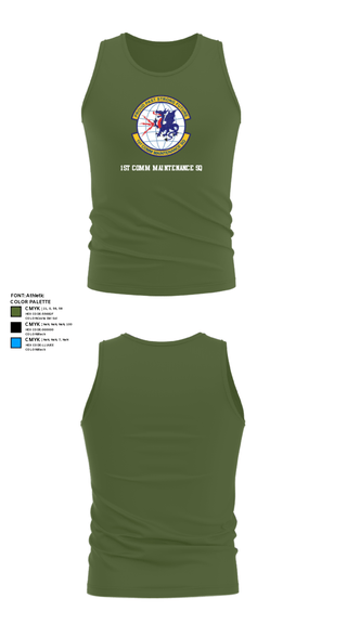 Tank Top, 1st Comm Maintenance Sq, Air Force, Teamtime, Team time, sublimation, custom sports apparel, team uniforms, spirit wear, spiritwear, sports uniforms, custom shirts, team store, custom team store, fundraiser sports, apparel fundraiser