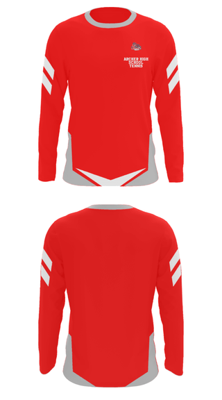 Long Sleeve Performance Shirt, Archer High School Tennis, Tennis, Teamtime, Team time, sublimation, custom sports apparel, team uniforms, spirit wear, spiritwear, sports uniforms, custom shirts, team store, custom team store, fundraiser sports, apparel fundraiser