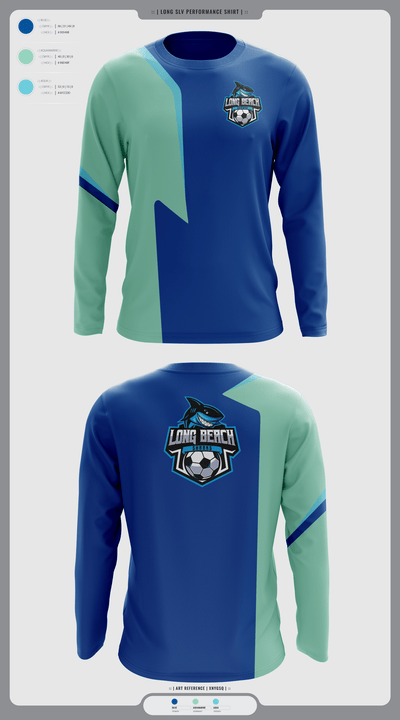 LB shark 25689570 Long Sleeve Performance Shirt - 1