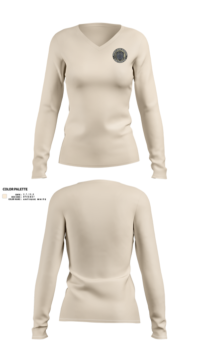 Overwatch Defense International 38447114 Women's Long Sleeve V-neck Shirt - 11