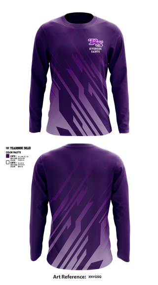 Long Sleeve Performance Shirt, Riverside Saints, Track & Field, Teamtime, Team time, sublimation, custom sports apparel, team uniforms, spirit wear, spiritwear, sports uniforms, custom shirts, team store, custom team store, fundraiser sports, apparel fundraiser