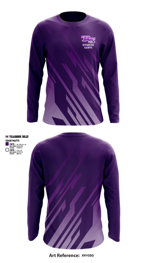 Long Sleeve Performance Shirt, Riverside Saints, Track & Field, Teamtime, Team time, sublimation, custom sports apparel, team uniforms, spirit wear, spiritwear, sports uniforms, custom shirts, team store, custom team store, fundraiser sports, apparel fundraiser