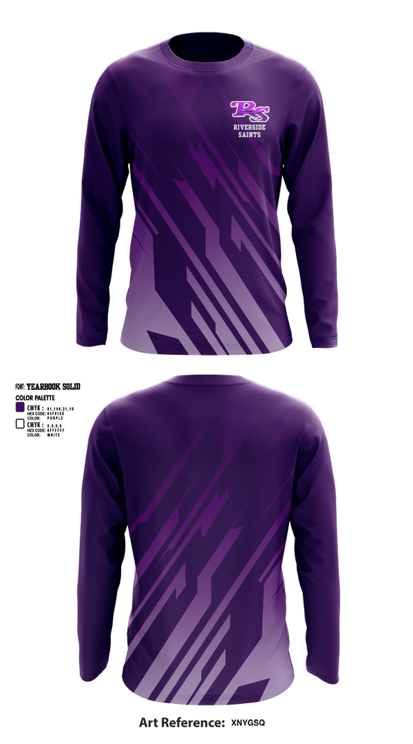 Long Sleeve Performance Shirt, Riverside Saints, Track & Field, Teamtime, Team time, sublimation, custom sports apparel, team uniforms, spirit wear, spiritwear, sports uniforms, custom shirts, team store, custom team store, fundraiser sports, apparel fundraiser