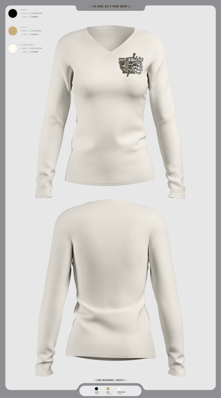 Womens Long Sleeve Vneck Shirt, San Jose Hitsquad, , Teamtime, Team time, sublimation, custom sports apparel, team uniforms, spirit wear, spiritwear, sports uniforms, custom shirts, team store, custom team store, fundraiser sports, apparel fundraiser