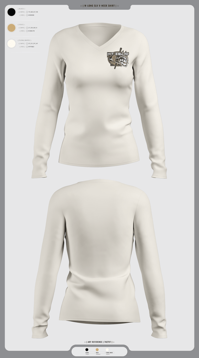 San Jose Hitsquad 79185295 Women's Long Sleeve V-neck Shirt - 3