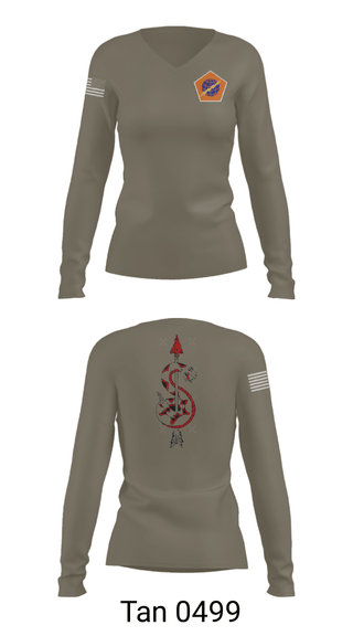 Women's Long Sleeve Vneck Shirt, 98th Expeditionary Signal Battalion, Army, Teamtime, Team time, sublimation, custom sports apparel, team uniforms, spirit wear, spiritwear, sports uniforms, custom shirts, team store, custom team store, fundraiser sports, apparel fundraiser