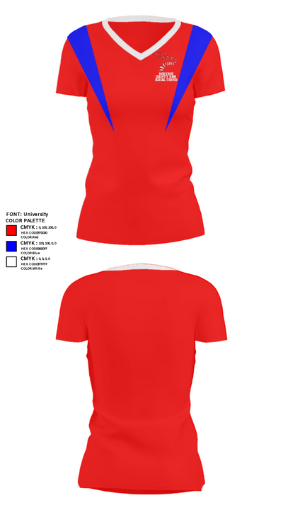 Noxubee County High School Tennis 70238054 Women's Short Sleeve V-neck Shirt - 35