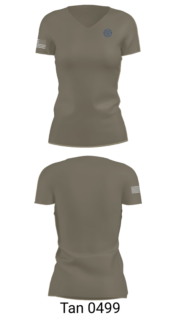 Womens Short Sleeve Vneck Shirt, Lakewood Fire Department, Fire Department, Teamtime, Team time, sublimation, custom sports apparel, team uniforms, spirit wear, spiritwear, sports uniforms, custom shirts, team store, custom team store, fundraiser sports, apparel fundraiser