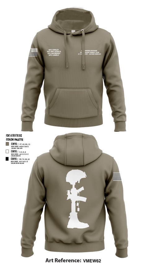 Hockey Jersey, 1st Armored Division - 3rd Brigade Combat Team - 2-5 Infantry Action Company, Army, Teamtime, Team time, sublimation, custom sports apparel, team uniforms, spirit wear, spiritwear, sports uniforms, custom shirts, team store, custom team store, fundraiser sports, apparel fundraiser