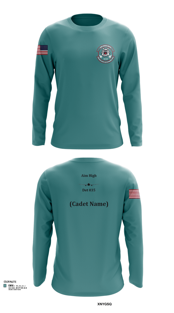 Long Sleeve Performance Shirt, Detachment 035, Air Force, Teamtime, Team time, sublimation, custom sports apparel, team uniforms, spirit wear, spiritwear, sports uniforms, custom shirts, team store, custom team store, fundraiser sports, apparel fundraiser