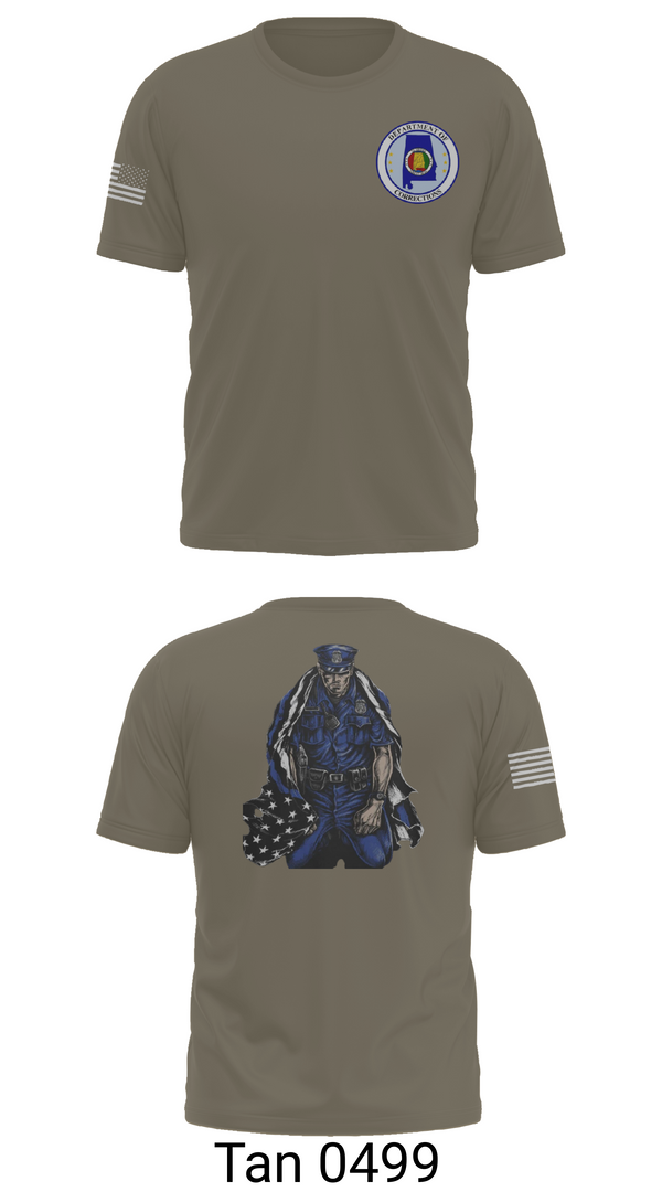 Old School Cotton Feel Shirt, Alabama Department of Corrections, Police, Teamtime, Team time, sublimation, custom sports apparel, team uniforms, spirit wear, spiritwear, sports uniforms, custom shirts, team store, custom team store, fundraiser sports, apparel fundraiser