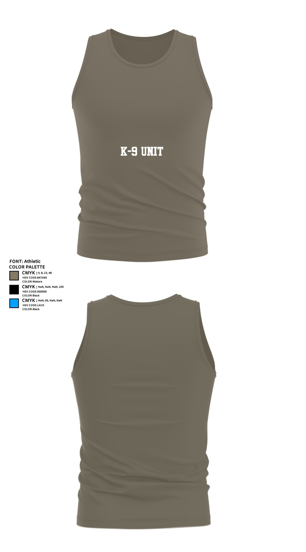 Tank Top, K-9 Unit, Police, Teamtime, Team time, sublimation, custom sports apparel, team uniforms, spirit wear, spiritwear, sports uniforms, custom shirts, team store, custom team store, fundraiser sports, apparel fundraiser