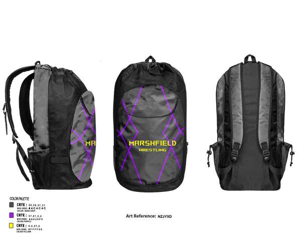 Gear Bag, Marshfield, Wrestling, Teamtime, Team time, sublimation, custom sports apparel, team uniforms, spirit wear, spiritwear, sports uniforms, custom shirts, team store, custom team store, fundraiser sports, apparel fundraiser