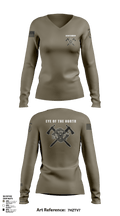 92nd CA BN S2 65710083 Women's Long Sleeve V-neck Shirt -1 2