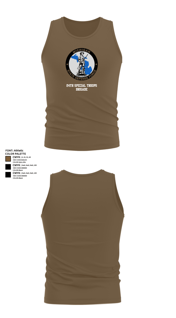 Tank Top, 24th Special Troops Brigade, National Guard, Teamtime, Team time, sublimation, custom sports apparel, team uniforms, spirit wear, spiritwear, sports uniforms, custom shirts, team store, custom team store, fundraiser sports, apparel fundraiser