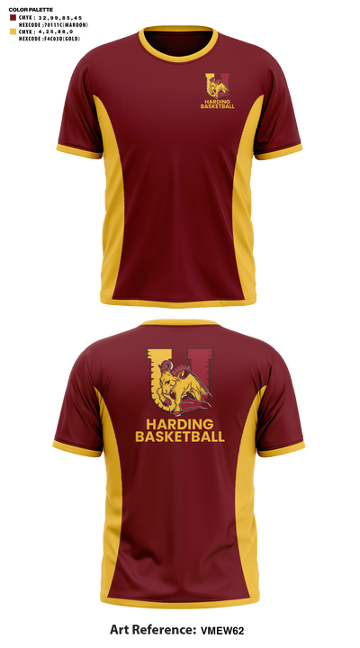 Harding University High School Basketball 22142209 Short Sleeve Shooting Shirt - 41