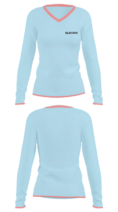Salahuddin 42896524 Women's Long Sleeve V-neck Shirt - 33
