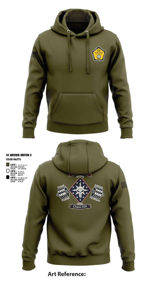 Hoodie, Chaos Co, H2F, National Guard, Teamtime, Team time, sublimation, custom sports apparel, team uniforms, spirit wear, spiritwear, sports uniforms, custom shirts, team store, custom team store, fundraiser sports, apparel fundraiser