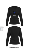 Rocky Mountain Middle School Football 60306289 Women's Long Sleeve V-neck Shirt - 34