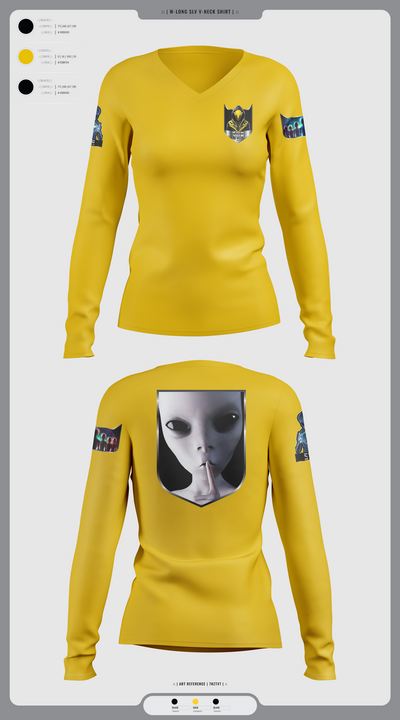 SVR Private Security Service 96742795 Women's Long Sleeve V-neck Shirt - 2