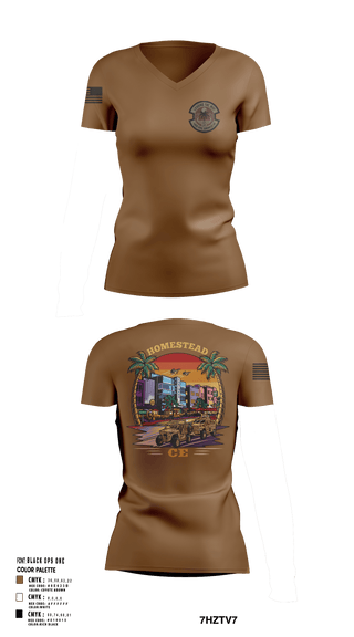 Womens Short Sleeve Vneck Shirt, 482D Civil Engineer Squadron, Air Force, Teamtime, Team time, sublimation, custom sports apparel, team uniforms, spirit wear, spiritwear, sports uniforms, custom shirts, team store, custom team store, fundraiser sports, apparel fundraiser
