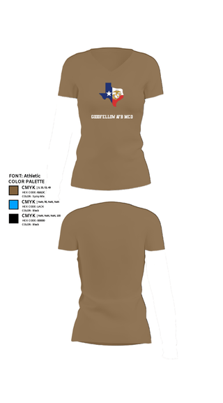 Womens Short Sleeve Vneck Shirt, Goodfellow AFB MCD, Marines, Teamtime, Team time, sublimation, custom sports apparel, team uniforms, spirit wear, spiritwear, sports uniforms, custom shirts, team store, custom team store, fundraiser sports, apparel fundraiser
