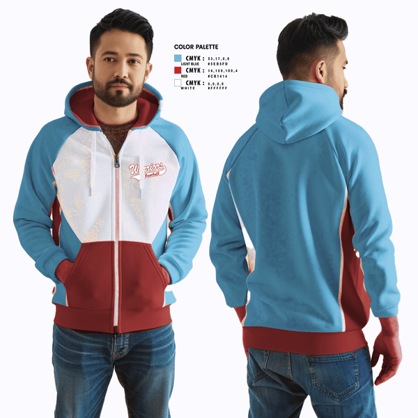 Zip Hoodie, Warriors baseball, Baseball, Teamtime, Team time, sublimation, custom sports apparel, team uniforms, spirit wear, spiritwear, sports uniforms, custom shirts, team store, custom team store, fundraiser sports, apparel fundraiser