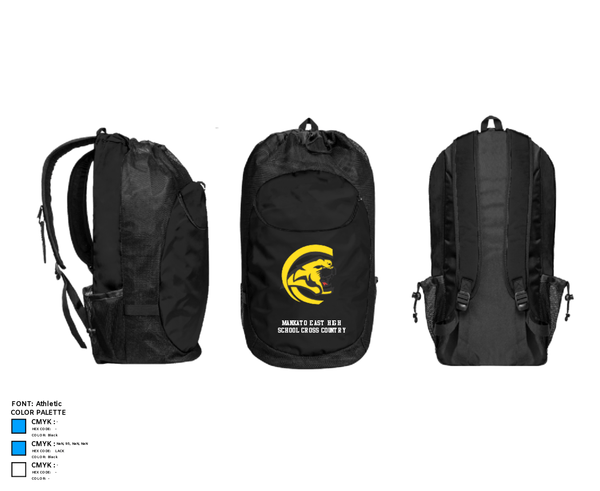 Gear Bag, Mankato East High School Cross Country, Cross Country, Teamtime, Team time, sublimation, custom sports apparel, team uniforms, spirit wear, spiritwear, sports uniforms, custom shirts, team store, custom team store, fundraiser sports, apparel fundraiser