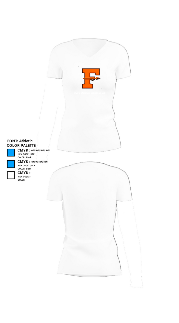 Womens Short Sleeve Vneck Shirt, Flathead High School Cheer, Cheer, Teamtime, Team time, sublimation, custom sports apparel, team uniforms, spirit wear, spiritwear, sports uniforms, custom shirts, team store, custom team store, fundraiser sports, apparel fundraiser