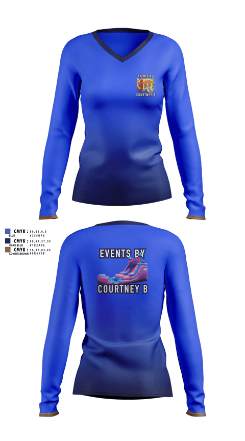 Womens Long Sleeve Vneck Shirt, Events By CourtneyB, , Teamtime, Team time, sublimation, custom sports apparel, team uniforms, spirit wear, spiritwear, sports uniforms, custom shirts, team store, custom team store, fundraiser sports, apparel fundraiser