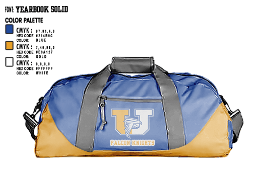 Duffle Bag, FalconKnights, Cheer, Teamtime, Team time, sublimation, custom sports apparel, team uniforms, spirit wear, spiritwear, sports uniforms, custom shirts, team store, custom team store, fundraiser sports, apparel fundraiser