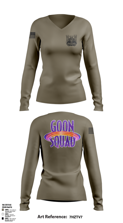 GOON SQUAD Women's Long Sleeve V-neck Shirt - 3