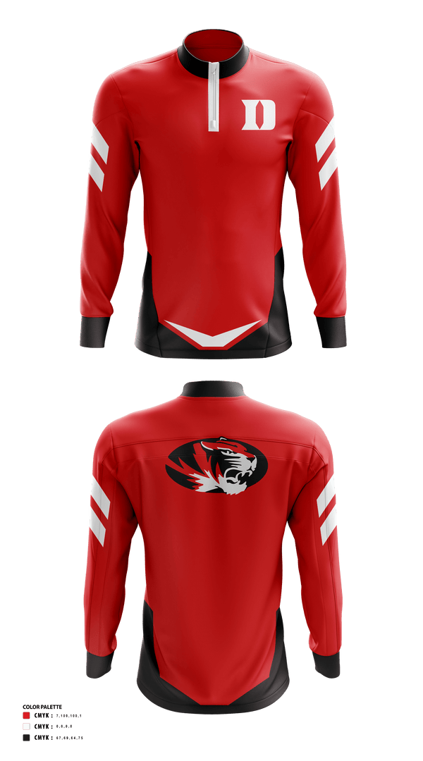Quarter Zip Jacket, Duke High School Golf, Golf, Teamtime, Team time, sublimation, custom sports apparel, team uniforms, spirit wear, spiritwear, sports uniforms, custom shirts, team store, custom team store, fundraiser sports, apparel fundraiser