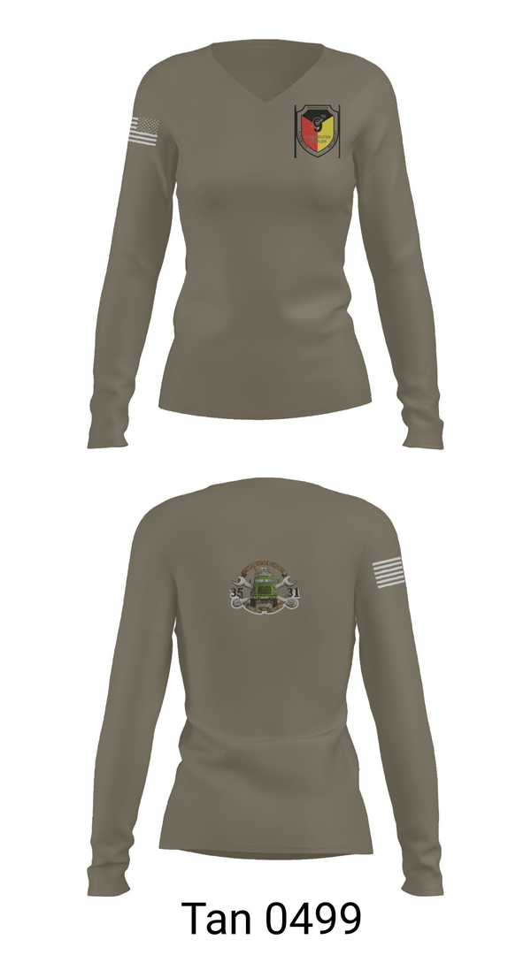 Womens Long Sleeve Vneck Shirt, 9th Comm Service company, Marines, Teamtime, Team time, sublimation, custom sports apparel, team uniforms, spirit wear, spiritwear, sports uniforms, custom shirts, team store, custom team store, fundraiser sports, apparel fundraiser