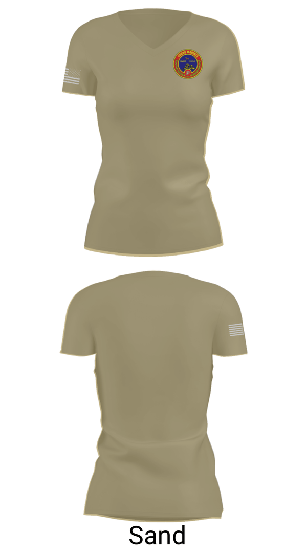 Women's Short Sleeve Vneck Shirt, Fort meade, Marines, Teamtime, Team time, sublimation, custom sports apparel, team uniforms, spirit wear, spiritwear, sports uniforms, custom shirts, team store, custom team store, fundraiser sports, apparel fundraiser