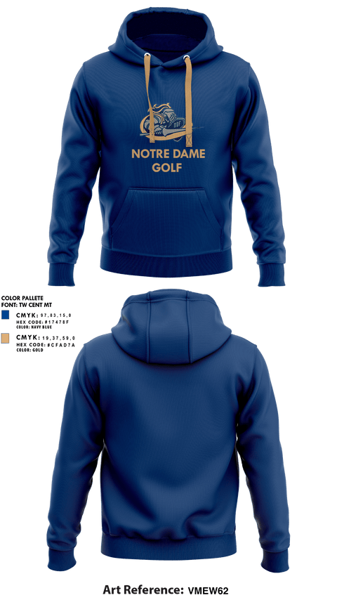 Hoodie, Notre Dame Catholic High School Golf, Golf, Teamtime, Team time, sublimation, custom sports apparel, team uniforms, spirit wear, spiritwear, sports uniforms, custom shirts, team store, custom team store, fundraiser sports, apparel fundraiser