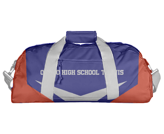 Duffle Bag, Orono High School Tennis, Tennis, Teamtime, Team time, sublimation, custom sports apparel, team uniforms, spirit wear, spiritwear, sports uniforms, custom shirts, team store, custom team store, fundraiser sports, apparel fundraiser