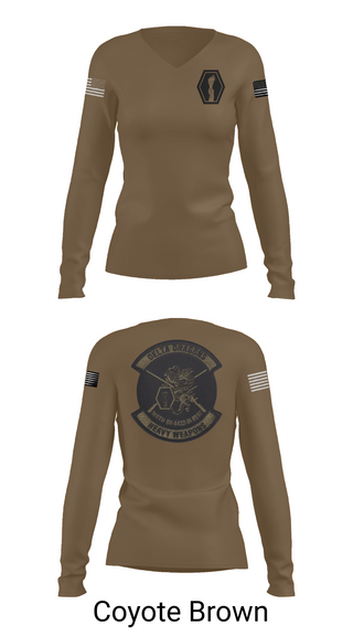 Womens Long Sleeve Vneck Shirt, 100th Battalion 442nd Infantry Delta dragons, Army, Teamtime, Team time, sublimation, custom sports apparel, team uniforms, spirit wear, spiritwear, sports uniforms, custom shirts, team store, custom team store, fundraiser sports, apparel fundraiser