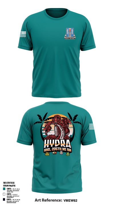 HHD 205th MI BN Short Sleeve Performance Shirt - 5