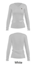 J.M 10703647 Women's Long Sleeve V-neck Shirt -1 16