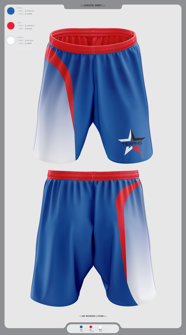 Athletic Shorts With Pockets, Georgetown Texans, , Teamtime, Team time, sublimation, custom sports apparel, team uniforms, spirit wear, spiritwear, sports uniforms, custom shirts, team store, custom team store, fundraiser sports, apparel fundraiser