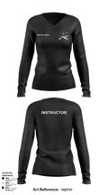Sniper school 77093846 Women's Long Sleeve V-neck Shirt - 125