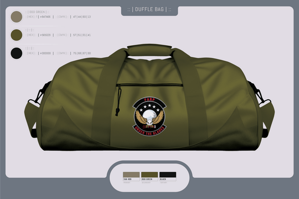 Duffle Bag, FARP, Air Force, Teamtime, Team time, sublimation, custom sports apparel, team uniforms, spirit wear, spiritwear, sports uniforms, custom shirts, team store, custom team store, fundraiser sports, apparel fundraiser