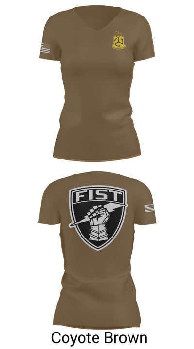 1-200 Infantry 56519387 Women's Short Sleeve V-neck Shirt - 8