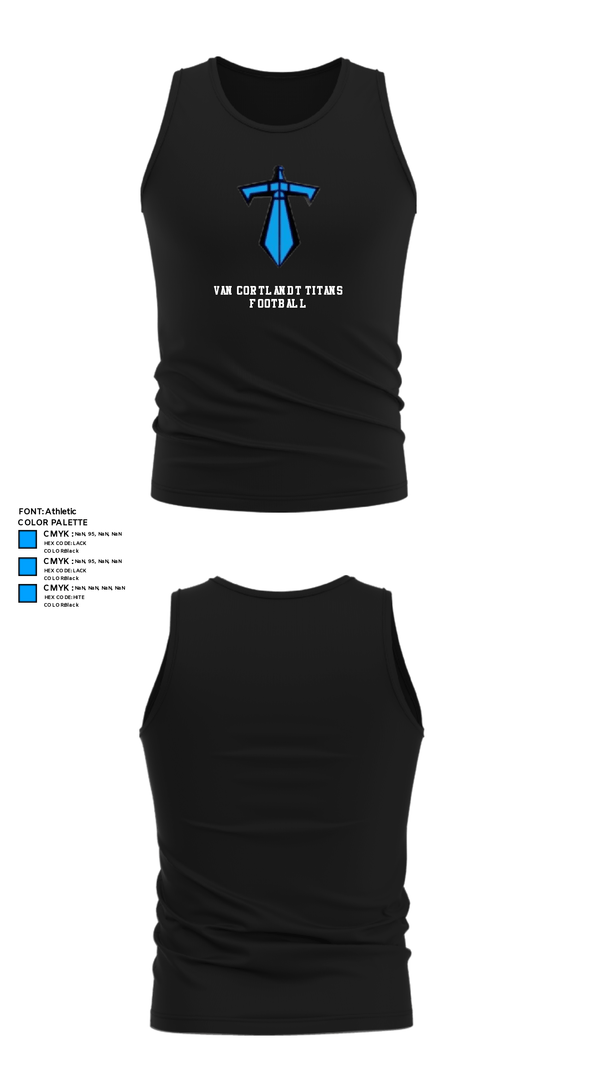 Tank Top, Van Cortlandt Titans Football, Football, Teamtime, Team time, sublimation, custom sports apparel, team uniforms, spirit wear, spiritwear, sports uniforms, custom shirts, team store, custom team store, fundraiser sports, apparel fundraiser