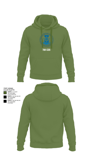 Hoodie, 718 CES, Air Force, Teamtime, Team time, sublimation, custom sports apparel, team uniforms, spirit wear, spiritwear, sports uniforms, custom shirts, team store, custom team store, fundraiser sports, apparel fundraiser