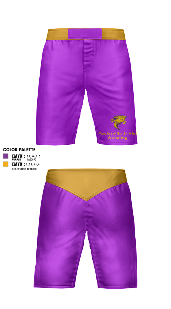 Fight Shorts, Taylorville Jr High, Wrestling, Teamtime, Team time, sublimation, custom sports apparel, team uniforms, spirit wear, spiritwear, sports uniforms, custom shirts, team store, custom team store, fundraiser sports, apparel fundraiser