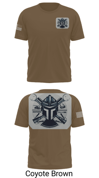 Old School Cotton Feel Shirt, 2-4 GSAB ECHO CO., Army, Teamtime, Team time, sublimation, custom sports apparel, team uniforms, spirit wear, spiritwear, sports uniforms, custom shirts, team store, custom team store, fundraiser sports, apparel fundraiser